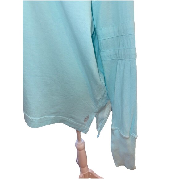 Free People Movement All Star Layer Oversized Long Sleeve Tee Poolside Blue Sz S - Picture 5 of 13